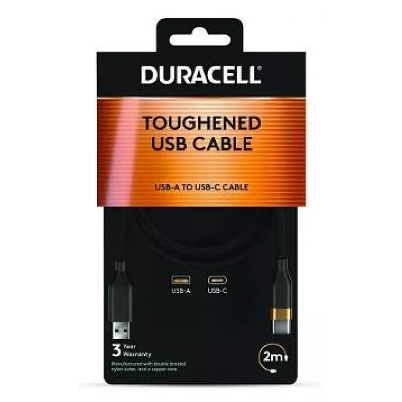 2-POWER Cable USB-A a USB-C 2m 60W de carga y datos - Negro