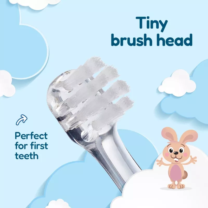 Brush-Baby Cabezales de recambio BabySonic 0-18 meses pack de 2 blanco