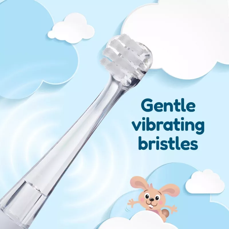 Brush-Baby Cabezales de recambio BabySonic 0-18 meses pack de 2 blanco