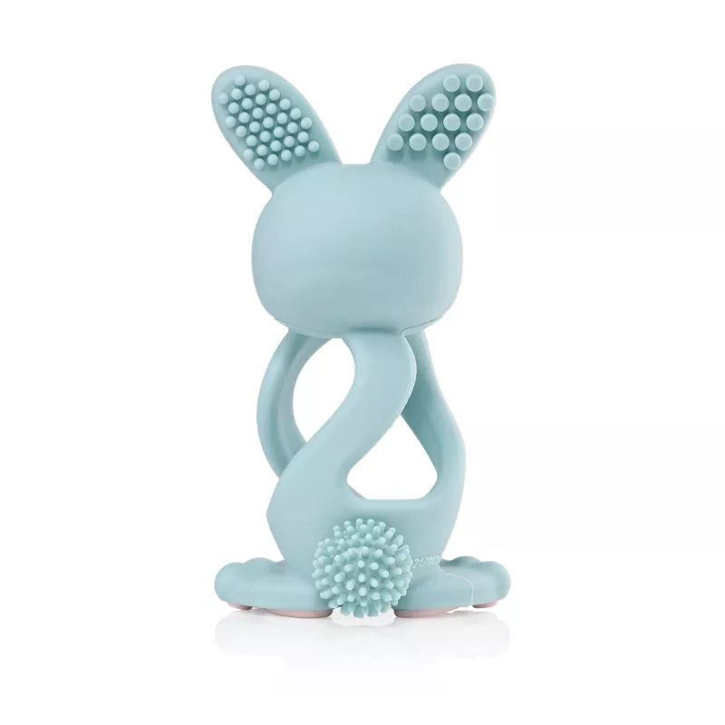BRUSH BABY Mordedor Bobbie Bunny Juguete mordedor para bebé Eucalipto Verde