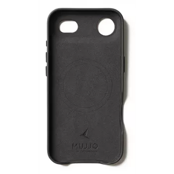 Mujjo Funda de piel para iPhone Air con MagSafe, Negra