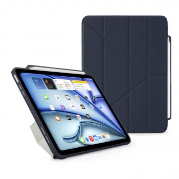 Pipetto Origami No3 Funda con lápiz para iPad Air 11 (M2/M3) / iPad Air 10,9 (4.ª generación/5.ª generación), Azul oscuro