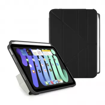 Pipetto Origami No3 Funda con lápiz para iPad mini (A17 Pro / 6.ª gen.), Negro