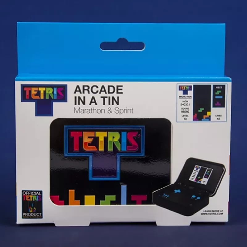 FIZZ CREATIONS Tetris Consola portátil retro arcade, color, carcasa de metal