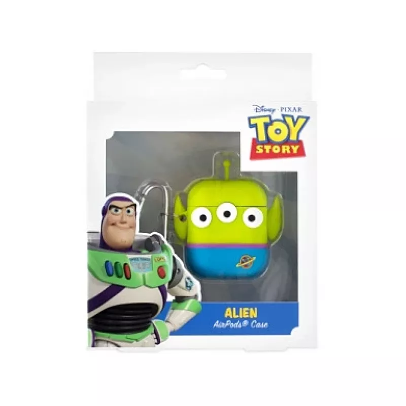 ThumbsUp! PowerSquad Funda 3D de silicona para AirPods, Alien, azul/blanco/amarillo
