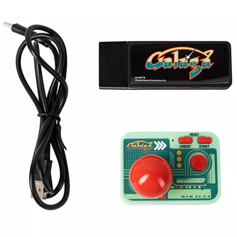 FIZZ CREATIONS Retro Arcade Galaga consola inalámbrica Plug & Play con 2 mandos