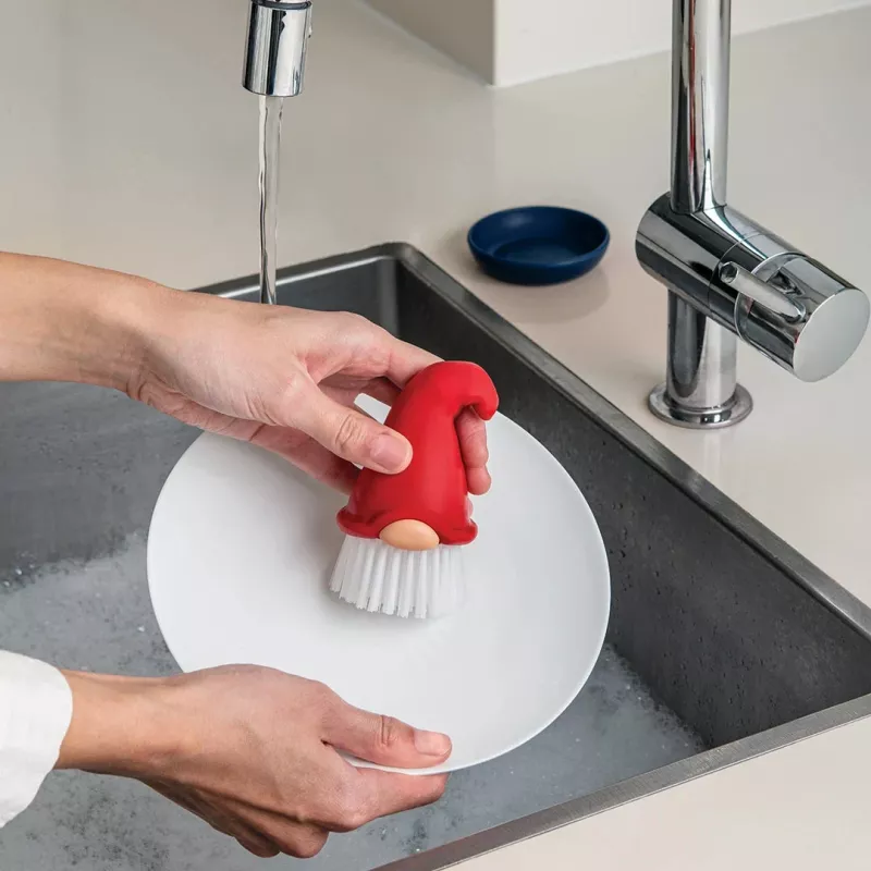 OTOTO Beardy Dish Brush – cepillo de cocina original con orificio para colgar integrado