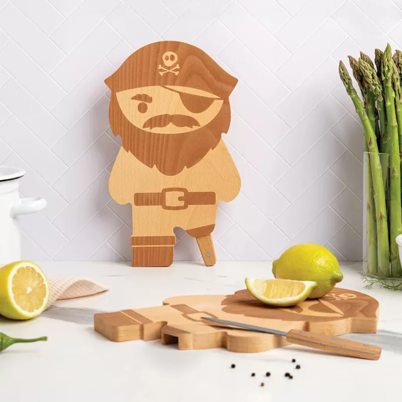 OTOTO Pirate tabla de cortar y cuchillo set