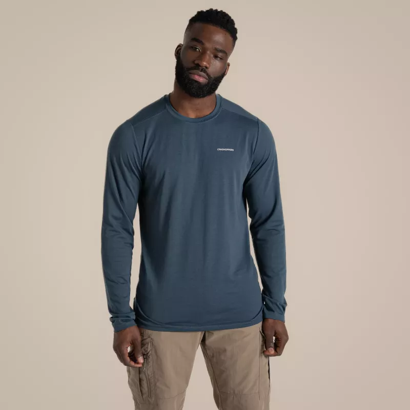 Craghoppers NosiLife Abel LS camiseta - Blue Stone (M)