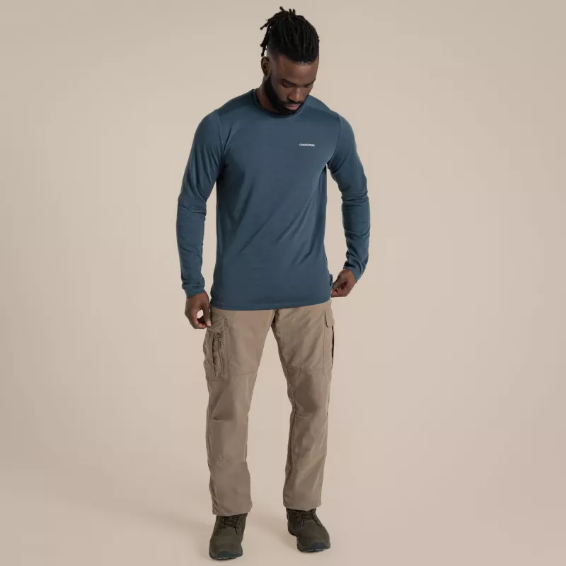 Craghoppers NosiLife Abel LS camiseta - Blue Stone (M)
