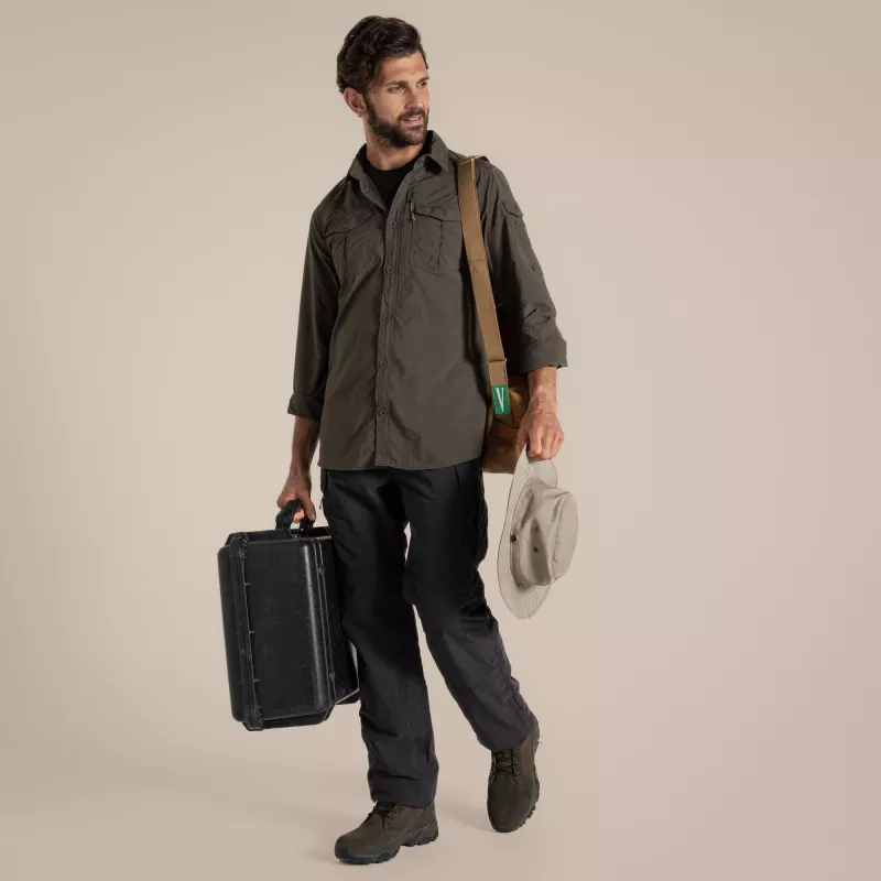 Craghoppers NosiLife Adventure LS Shirt III - Woodland Green, talla M