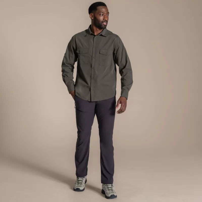 Craghoppers Kiwi II camisa de manga larga - Cedar talla L