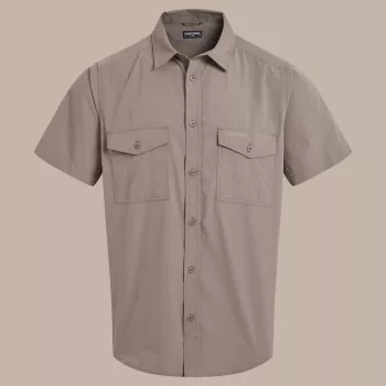 Craghoppers Kiwi II camisa de manga corta - Pebble, talla L