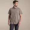Craghoppers Kiwi II camisa de manga corta - Pebble, talla L
