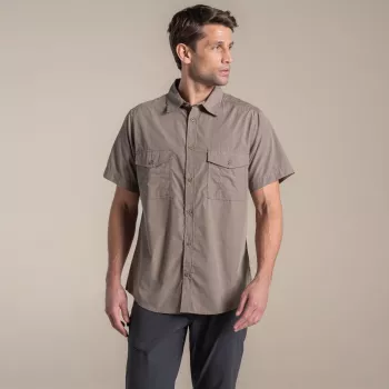 Craghoppers Kiwi II camisa de manga corta - Pebble, talla L