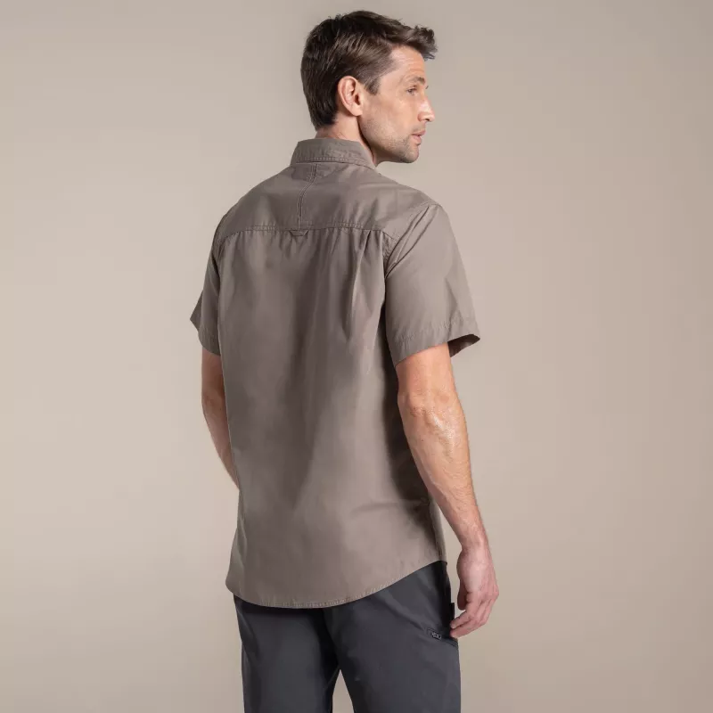 Craghoppers Kiwi II camisa de manga corta - Pebble, talla L