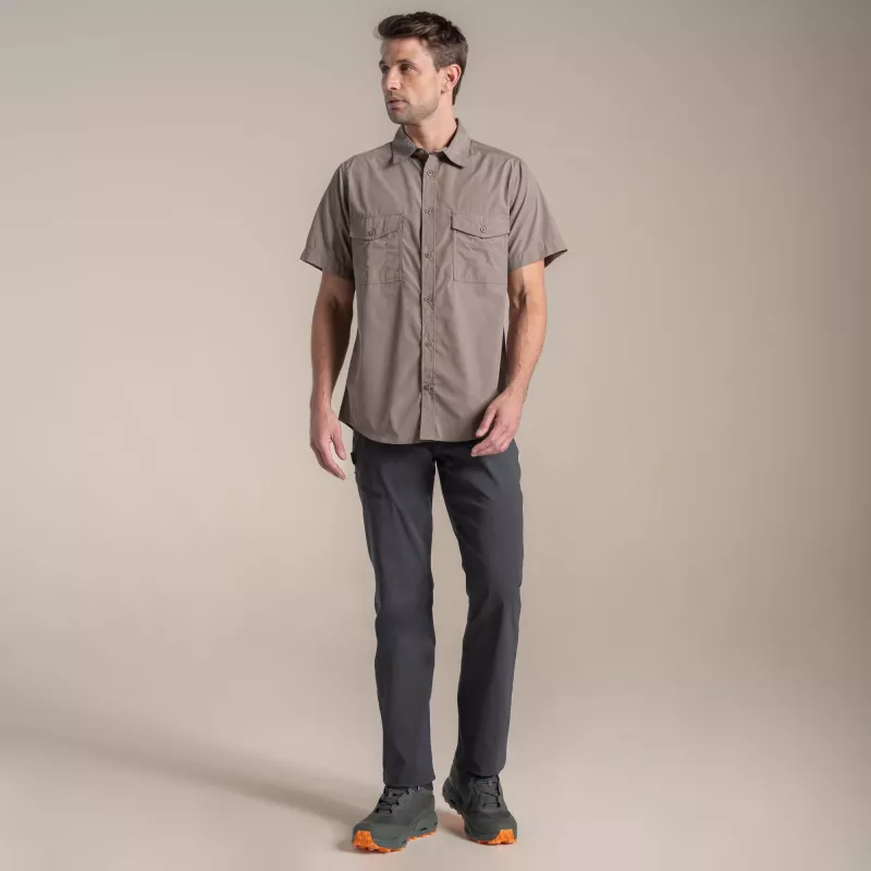 Craghoppers Kiwi II camisa de manga corta - Pebble, talla L