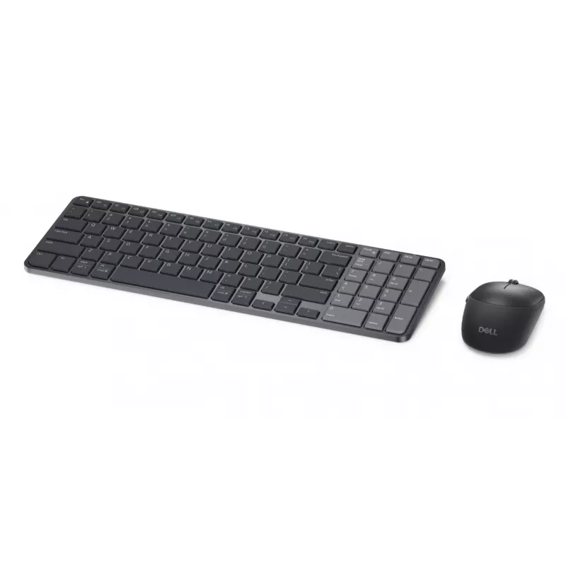 Dell Pro 7 Conjunto de teclado y ratón compacto recargable - KM746 - Lituano (QWERTY) - Gris titanio