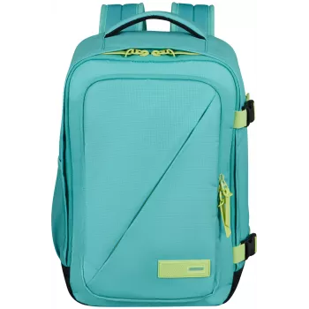 Mochila de cabina American Tourister Take2Cabin S Dusty Turquoise/Lime