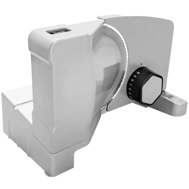 Fritel SL 3657 Cortadora eléctrica, 150 W, cuchilla de acero inoxidable, 170 mm, grosor de corte 0-15 mm, plata/negro