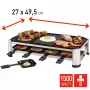 FRITEL RG 2170 parrilla raclette acero inoxidable cromo/negro 1200 W 8 personas