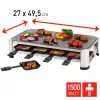 FRITEL SG 2180 raclette acero inoxidable/cromo negro