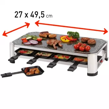 FRITEL SG 2180 raclette acero inoxidable/cromo negro