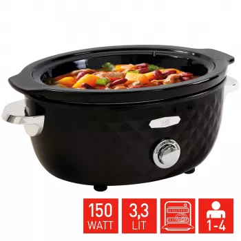 FRITEL Family olla de cocción lenta 3,3L 150W negro/cromo