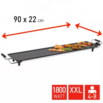 FRITEL Starter TY 1897 parrilla teppanyaki XXL 1800W plata/negro