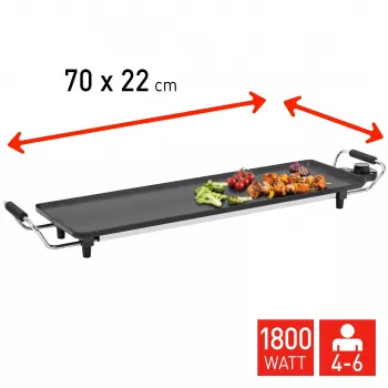 Fritel TY 1689 parrilla eléctrica teppanyaki 1800 W superficie de cocción de aluminio fundido a presión