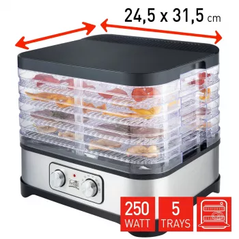 FRITEL Family deshidratador de alimentos 250W plata/gris