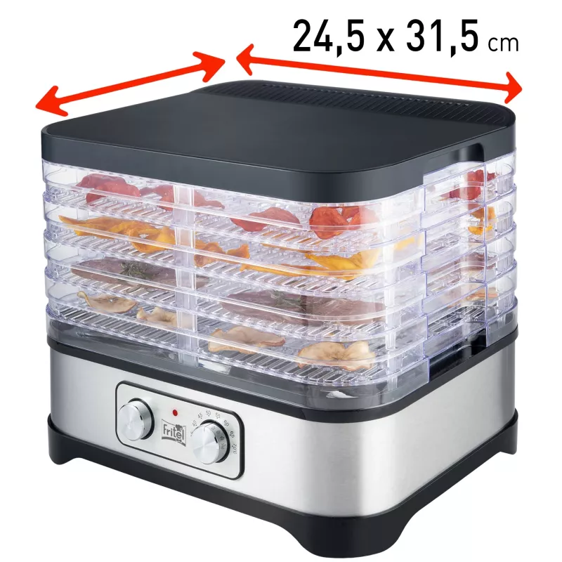 FRITEL Family deshidratador de alimentos 250W plata/gris