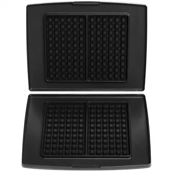 FRITEL Family set de placas para gofres (2 placas) para gofrera serie 1300 - aluminio fundido antiadherente, apto para lavavajillas, negro/gris