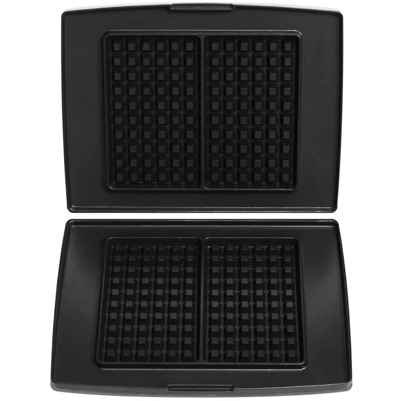 FRITEL Family set de placas para gofres (2 placas) para gofrera serie 1300 - aluminio fundido antiadherente, apto para lavavajillas, negro/gris