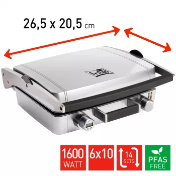 Fritel CW 3647 2 gofreras 1600 W gris, plata
