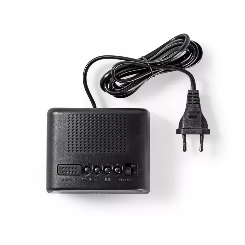 Nedis CLDK008BK despertador digital LED con función de repetición, negro