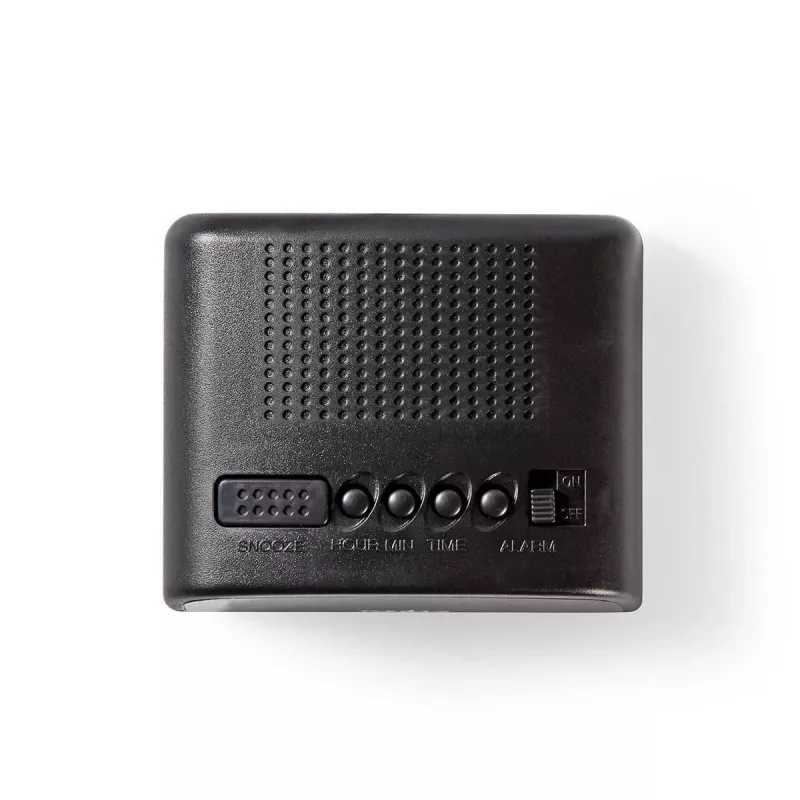 Nedis CLDK008BK despertador digital LED con función de repetición, negro