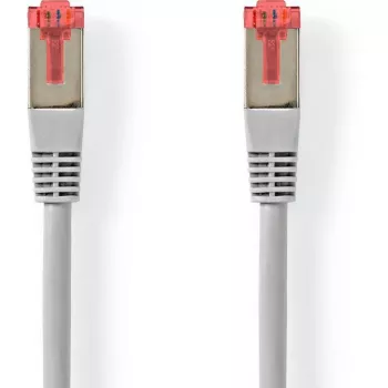 Nedis Cable de red Cat6 S/FTP RJ45 5,00 m gris redondo PVC con soporte
