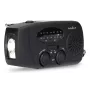 Nedis RDFMCR2000BK Radio solar con linterna y función SOS, FM/AM, USB-C, 2000 mAh, negra