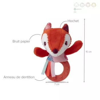Lilliputiens Alice the Fox Peluche multiactividades 3m+ 83035