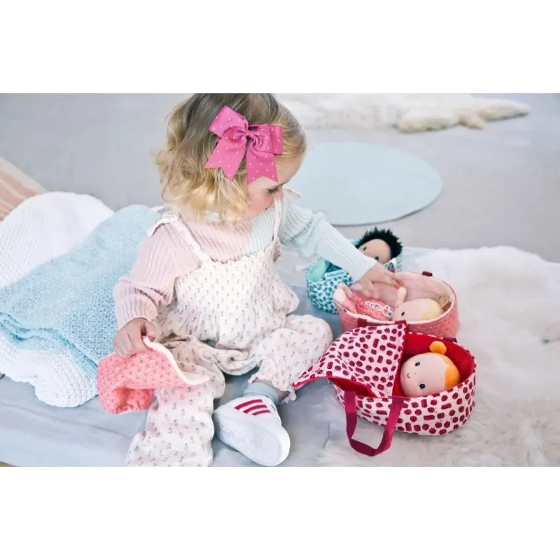 Lilliputiens Anais the Fox Muñeca de tela con cesta, conjunto y manta