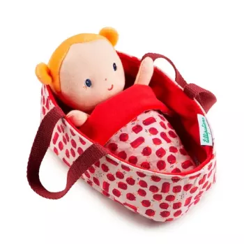 Lilliputiens Set de muñeca bebé Aghate con cesta, conjunto y manta