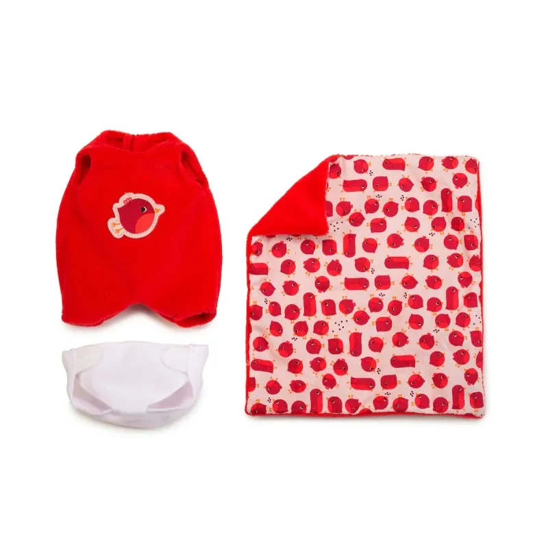 Lilliputiens Set de muñeca bebé Aghate con cesta, conjunto y manta