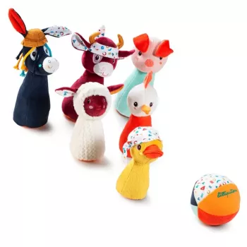 Lilliputiens Set de bolos de granja con pelota con cascabel
