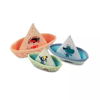 Lilliputiens Jungle Set de Juguete de Baño 3 Barcos