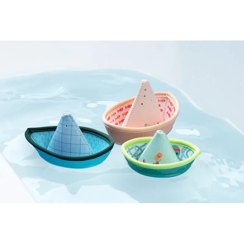 Lilliputiens Jungle Set de Juguete de Baño 3 Barcos
