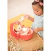 Lilliputiens Lena Set de Muñeca con Cesta de Transporte, Trapo de Apego y Biberón