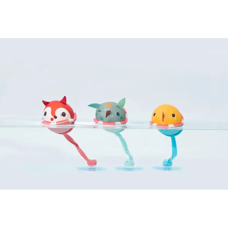 Lilliputiens Set de 3 Pelotas de Baño con Ventosas - Joe el Dragón 3m+