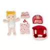 Lilliputiens muñeca Lena en sillita de bicicleta con mantita de apego y casco 18m+