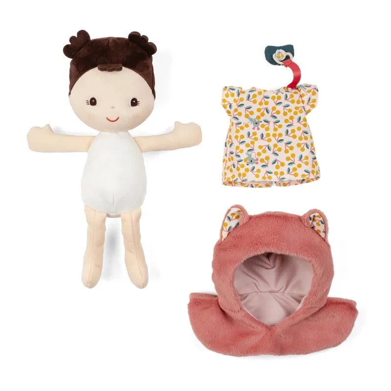 Lilliputiens muñeca Jeanne en portabebés con gorro 18m+